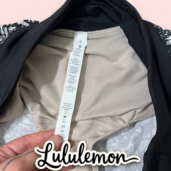 RARE limited edition Lululemon Speed Short Venture Floral Alpine White Black - Picture 7 of 11